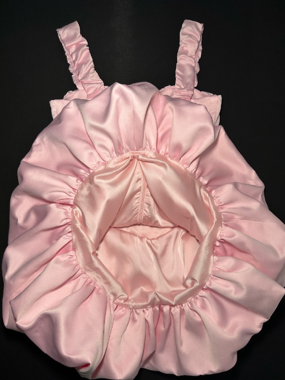 Miss Circle Aubrey Pink Satin Bubble Hem Mini Dress - Picture 13 of 13